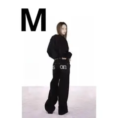 as"on アズオン SMOG WIDE PANTS ブラック 韓国 デニム M