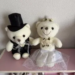 ウェディングテディベア 【新品未使用】贈り物やウェルカムスペースに！