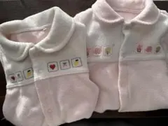 ベビー　フリース　ツーウェイオール　2枚セット50-60cm 冬向け