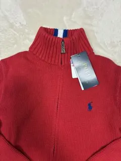 ラルフローレン　ニット　セーター　ジップアップ　ポニー