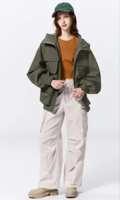 GU コーデュロイパラシュートパンツ　XS ナチュラル　新品