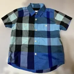 BURBERRY 半袖シャツ 4Y 青系チェック