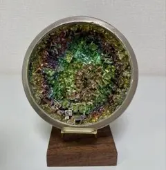 ビスマス結晶茶碗模様 クラスター パワー 置物 お守 ラッキー 魔除 幸運 鉱物