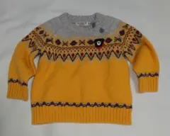 ミキハウス　DOUBLE.B ノルディック柄セーター　80 cm ダブルB