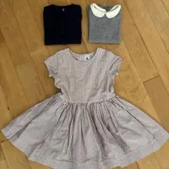 プチバトー　ワンピース　5ans 110㎝　ユニクロ　 カーディガン　104㎝