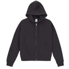 10.0オンス ボックスシルエット スウェット フルジップ パーカ　スミ　S