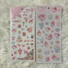 マイメロディ ぷっくりシール クリアシール 2枚セット サンリオシール
