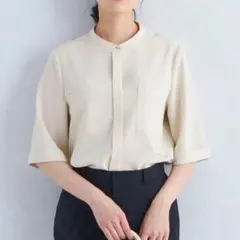 Noble✨2WAYワイドカラー ヘビーキュプラ フレンチスリーブ 半袖 日本