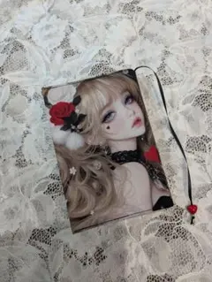 ハンドメイド　文庫本　ブックカバー　文庫本カバー　幻想的な女性