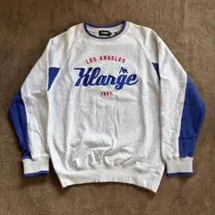 XLARGE グレー ネイビー トレーナー M