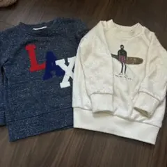 100cm 裏起毛長袖トップス　トレーナーのサムネイル