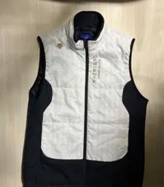 DESCENTE⭐︎ゴルフ⭐︎ベスト⭐︎ホワイト/ブラック　メンズ⭐︎Ｌ