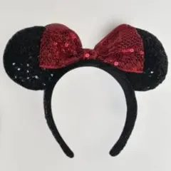 ディズニー　ミニー　スパンコールカチューシャ