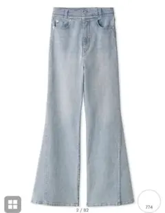 SNIDEL Sustainableストレッチフレアデニムパンツ