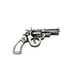 BR-328 ♡ gun ピストル 拳銃 短銃 シルバー ブローチ ♡ レトロ