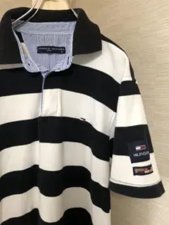 ポロシャツ メンズ ボーダー  トミーヒルフィガー 人気 レア スポーツ