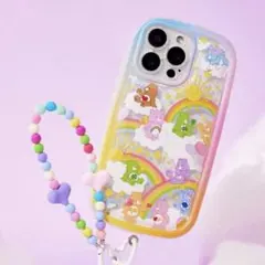 【新品】ケアベア iPhone17proケース ストラップ付き