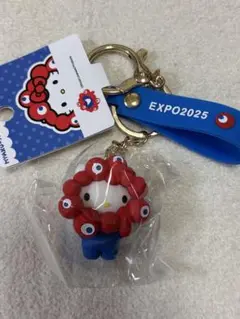 大阪万博 サンリオ　なりきり立体キーホルダー　ミャクミャク　キティ