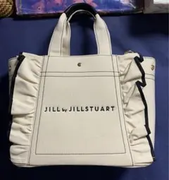 jill stuart 2Wayフリルトートバッグ　アイボリーJILL 大