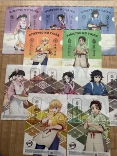 鬼滅の刃 A4クリアファイル全5種 クリアポスター全5種 セブン コンプリート