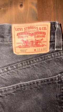 LEVI'S 505 ブラックデニム W33 L30 Regular fit
