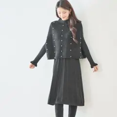 値下げ新品未使用タグ付♡TRUBE【M～L】２点セット・ベスト＆ニットワンピース