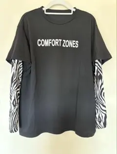 ゼブラ柄 Tシャツ ロングTシャツ SHEIN DAZY