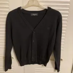 COMME CA ISM ブラック Vネックカーディガン 130A