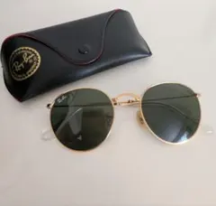 Ray-Ban ゴールド ラウンドサングラス