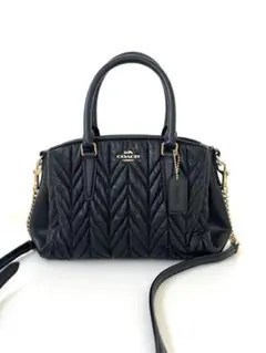 COACH ブラック レザー 2wayショルダーバッグ