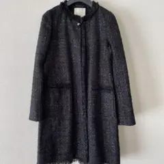 新品　ケイトスペード　黒色ツイードコートのサムネイル