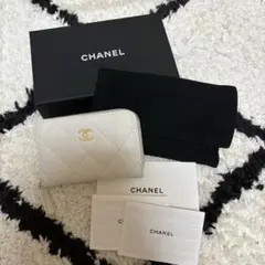 CHANEL シャネル クラシック ジップ コインパース ホワイト 白