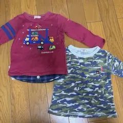 ２着セット、ミキハウスとダブルビーのカットソー