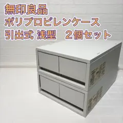 無印良品　引出式浅型2個　ホワイトグレー2個セットのサムネイル