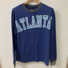 Beno 長袖Tシャツ ATLANTAロゴ ブルー Lのサムネイル