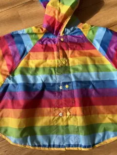レインコート ポンチョ型 80~100cm レインボー