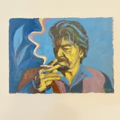 狐狼の血② F4 キャンバス 油彩画 人物画 絵画 - メルカリ