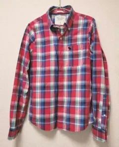 【美品】アバクロ 長袖 ボタンダウン チェックシャツ サイズS