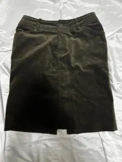 ダークグリーン コーデュロイ タイトスカート