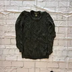 INIS CRAFTS アランニットセーターダークグリーン ユニセックス