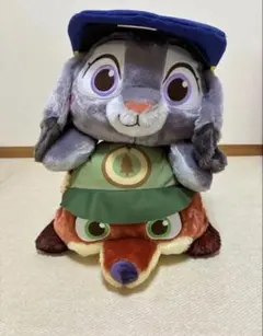 ズートピア 赤いほっぺ 寝そべり スーパーラージぬいぐるみ ニック　ジェディ