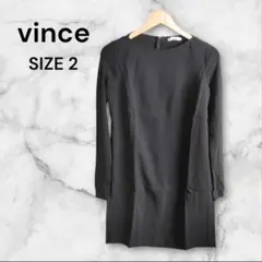 【美品】vince ブラック ミニ ワンピース サイズ2 Mサイズ
