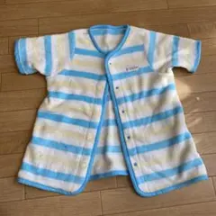 フリース スリーパー 青白黄ストライプ