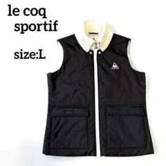 le coq sportif レディース ナイロンベスト ブラック　L