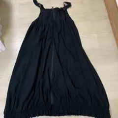 TRUBE フロントジップ サロペット ブラック