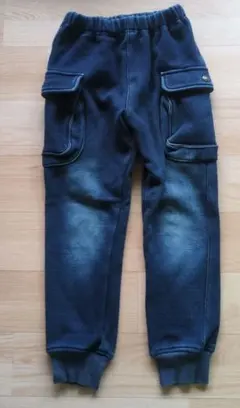 CHAMP ポケット付きネイビー長ズボン　デニム風　ストレッチパンツ　120