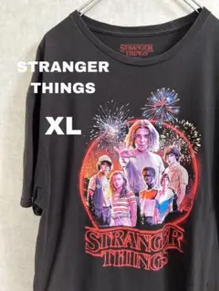 【八田えみり着用】　ストレンジャーシングス　Tシャツ　半袖　海外ドラマ　XL 黒