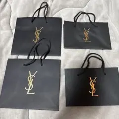 YSL ショップ袋 4枚セット 黒