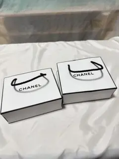 CHANEL アクセサリーボックス ショッパー まとめ売り 新品 シャネル ブラック スクエア 木製ボックス 正方形 口紅