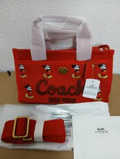 新品・未使用 コーチCOACH ミッキー ショルダーバッグ レッド赤のサムネイル